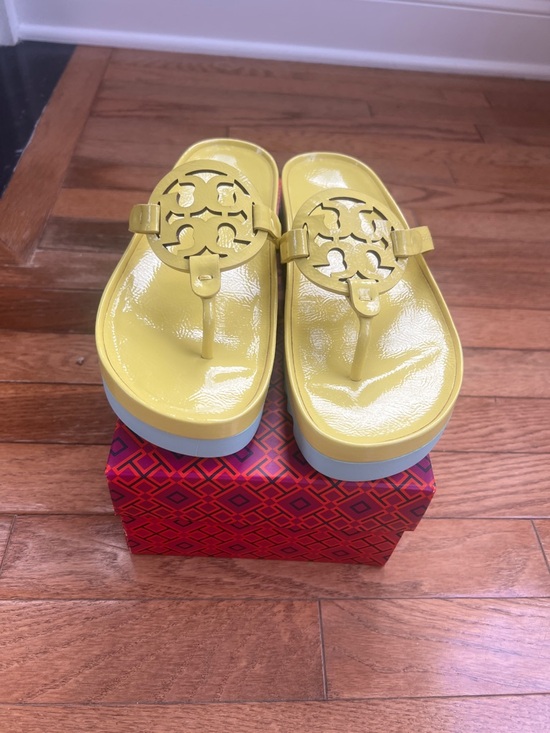 Tory Burch Shoes - Tory Burch Zesty Lime Sea Bubble Miller Cloud Soft Patent Leather Size 10